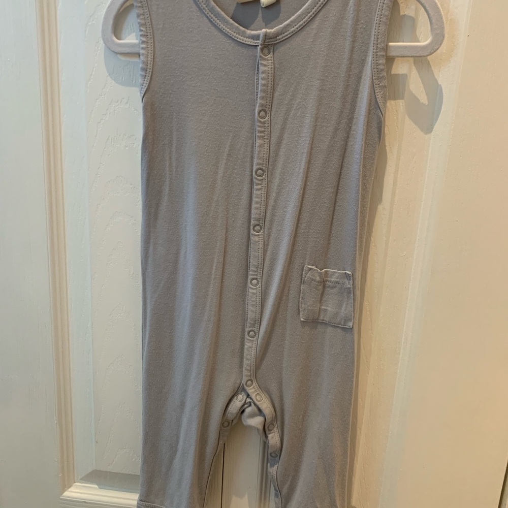 Kyte Baby Gray Sleeveless Capri Romper